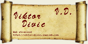 Viktor Divić vizit kartica